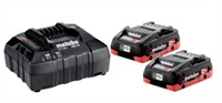 Batteripaket LiHD 2x4,0Ah + Laddare ASC 55 Metabo