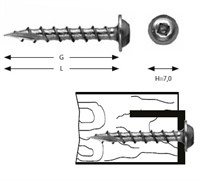 Fönsterblecksskruv 3,5x25mm A4 250st/Förp